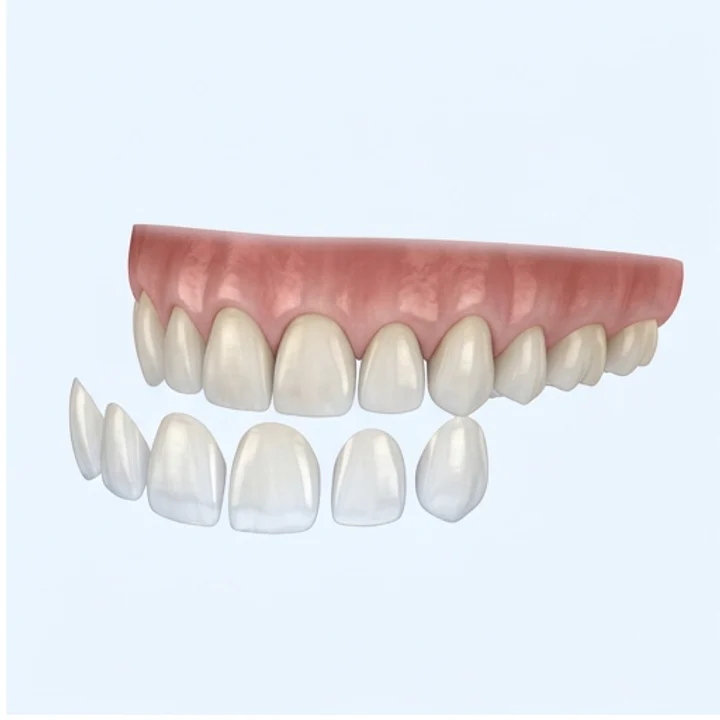 Render referencial de carillas de zirconio
