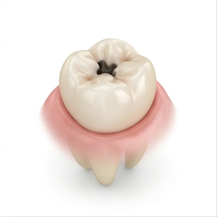 Render referencial de caries dental