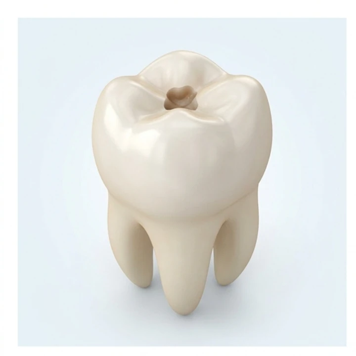 Render referencial de una caries oclusal localizada